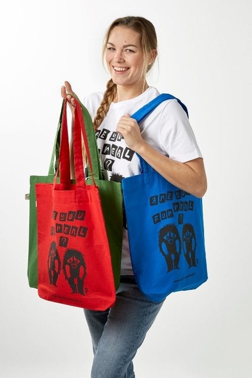 Exclusief! Bas Kosters katoenen tas - blauw - Afbeelding 2