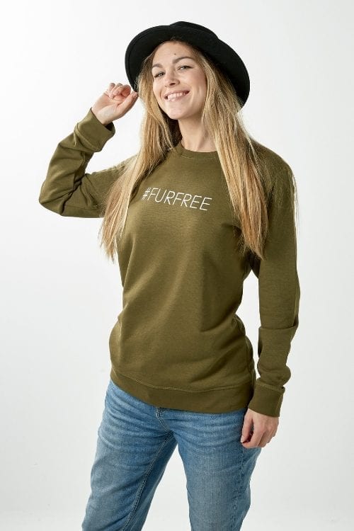 Sweatshirt olijfgroen #furfree - Afbeelding 2