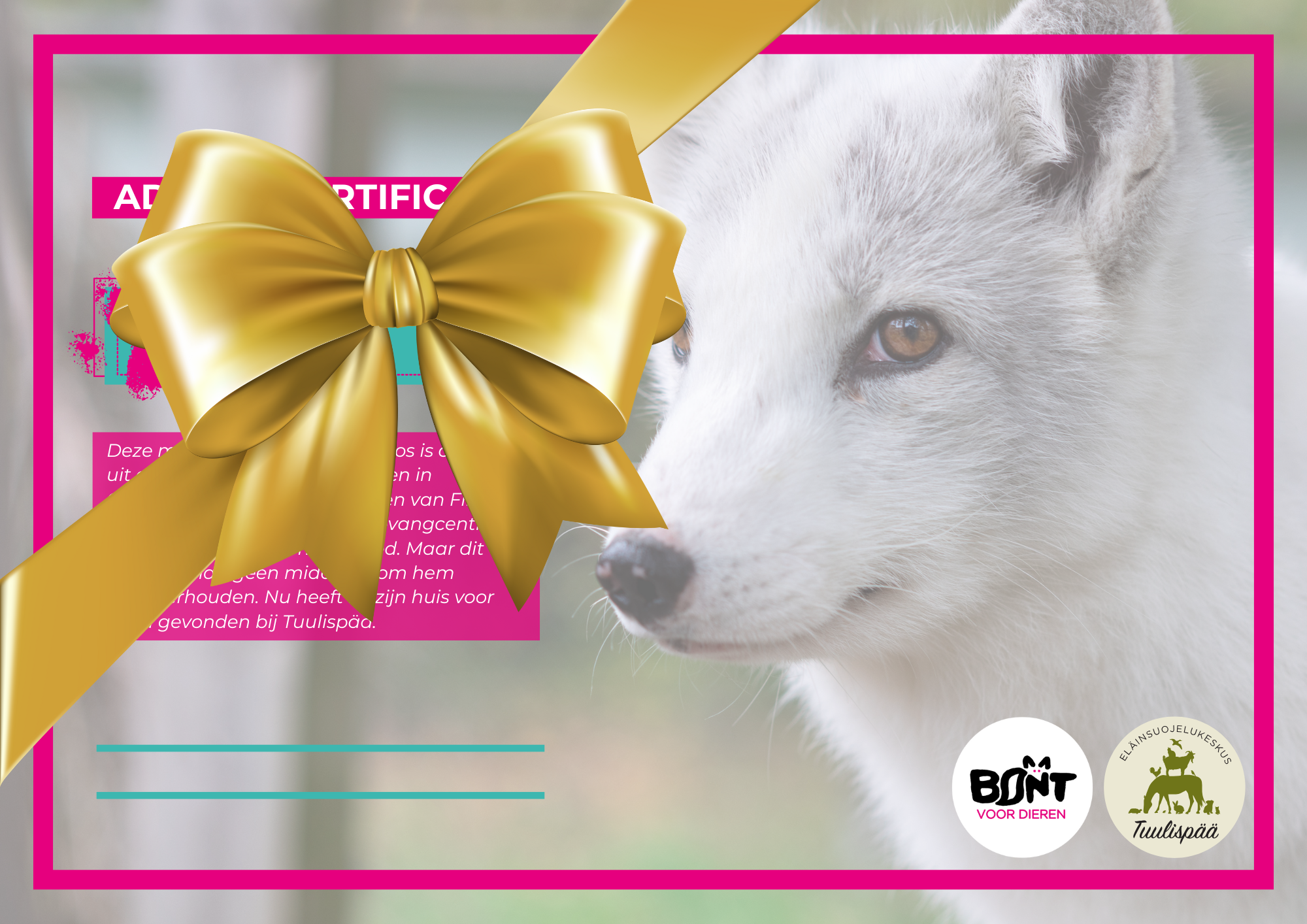 Adopteer een vos of nerts op afstand